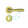 Ferramenta1.com | Maniglia goccia con rosetta in zama finitura ottone lucido - PA 2