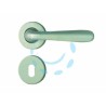 Ferramenta1.com | Maniglia goccia con rosetta in zama finitura ottone cromo satinato - PA 1