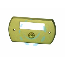 Ferramenta1.com | Campanello ovale con pulsante in ottone - PZ 1