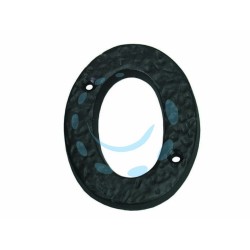 Ferramenta1.com | Numero civico "0" in ferro nero opaco - PZ 1