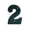 Ferramenta1.com | Numero civico "2" in ferro nero opaco - PZ 1