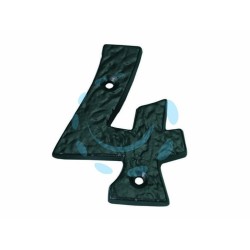 Ferramenta1.com | Numero civico "4" in ferro nero opaco - PZ 1