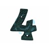 Ferramenta1.com | Numero civico "4" in ferro nero opaco - PZ 1