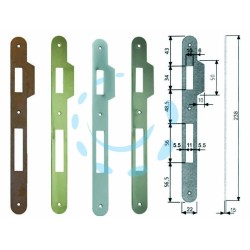 Ferramenta1.com | Contropiastra con aletta per serratura patent a bussola bordo tondo - PZ 5
