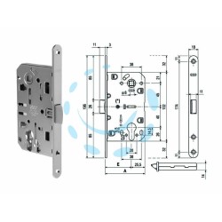 Ferramenta1.com | Serratura mediana evolution foro cil. solo scr. nylon b. t.do cr. op. - PZ 1