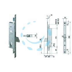 Ferramenta1.com | Serratura triplice da infilare per montanti solo catenaccio 46220 - PZ 1