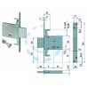 Ferramenta1.com | Serratura triplice da infilare doppia mappa 57016 - PZ 12