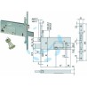 Ferramenta1.com | Serratura triplice da infilare per fasce doppia mappa mm.78 h 57357 - PZ 1