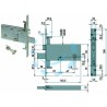 Ferramenta1.com | Serratura triplice da infilare per fasce doppia mappa mm.82 h 57318 - PZ 12