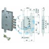 Ferramenta1.com | Serratura triplice applicare con scrocco doppia mappa blindate 57515 - PZ 1