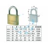 Ferramenta1.com | Lucchetto ottone arco normale 22010 - PZ 6