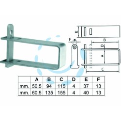 Ferramenta1.com | Cravatta bloccacancello in acciaio pal24 - PZ 5