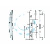 Ferramenta1.com | Serratura triplice infilare per montanti e persiane s/scrocco n98800 - PZ 1