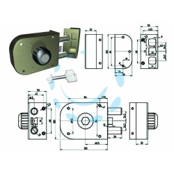 Ferramenta1.com | SERRATURA LATERALE DA APPLICARE A POMPA CON SCROC...