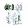 Ferramenta1.com | Serratura triplice da applicare con scrocco a pompa 3250 - PZ 1