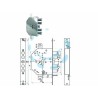 Ferramenta1.com | Serratura triplice applicare c/scrocco cil. europ. blind. 2155pen n/fl - PZ 1