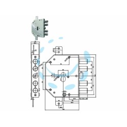 Ferramenta1.com | Serratura triplice applicare c/scrocco cil. eu. blindate 2155pen-bloc - PZ 1