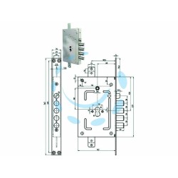 Ferramenta1.com | SERRATURA TRIPLICE APPLIC. C/SCR. CIL. EUROP. BLI...