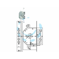 Ferramenta1.com | SERRATURA TRIPLICE INFILARE C/SCROCCO CIL. EU. BL...