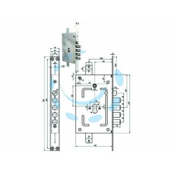 Ferramenta1.com | SERRATURA TRIPLICE INFILARE C/SCR. CIL. EUROP. BL...