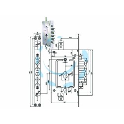 Ferramenta1.com | Serratura tripl. app. c/scr. multif. p.e + p.e blind. rev. 2956 pe-pe - PZ 1