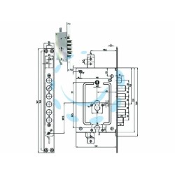 Ferramenta1.com | Serratura tripl. inf. c/scr. multif. p.e + p.e blind. rev. 2951 pe-pe - PZ 1