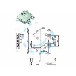 Ferramenta1.com | Serratura triplice applicare con scrocco doppia mappa blindate strong - PZ 1