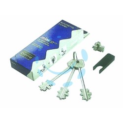 Ferramenta1.com | Blocchetto di ricambio sigillato con 3 chiavi doppia mappa mm.116 - PZ 1