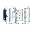 Ferramenta1.com | Serratura triplice infilare per montanti e pers. c/quadro e scr. 783 - PZ 1