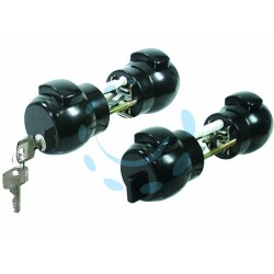 Ferramenta1.com | Pomolo premi e apri con chiave nero 13ne - PZ 1