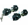 Ferramenta1.com | Pomolo premi e apri con chiave nero 13ne - PZ 1