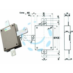 Ferramenta1.com | Deviatore applicare per serrature quintuplici serie 20/30 96143 - PZ 1