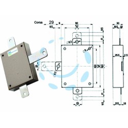 Ferramenta1.com | Deviatore applicare per serrature quintuplici serie 38 96145 - PZ 1