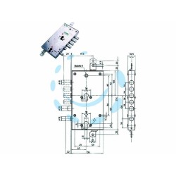 Ferramenta1.com | Serratura triplice applicare multif. scrocco cil. eur. blindate 85595 - PZ 1