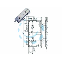 Ferramenta1.com | Serratura triplice applicare multif. scrocco cil. eur. blindate 85574 - PZ 1