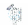 Ferramenta1.com | Serratura triplice applicare multif. scrocco cil. eur. blindate 85574 - PZ 1