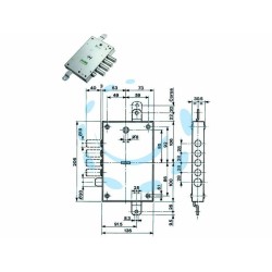 Ferramenta1.com | Serratura triplice applicare con scrocco dm blindate 52571/28 - PZ 1