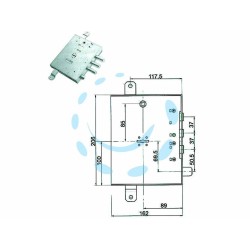 Ferramenta1.com | Serratura tripl. applicare scrocco d/mappa blind. gardesa 89r571gd/17 - PZ 1