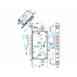 Ferramenta1.com | Serratura triplice infilare multif. scrocco d/mappa blindate 54795 - PZ 1