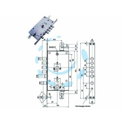 Ferramenta1.com | Serratura triplice infilare multif. scrocco cil. eur. blindate 85795 - PZ 1