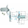 Ferramenta1.com | Elettroserratura tripl. infil. fasce d/m caten. e scr. mm.81 h f6973 - PZ 1