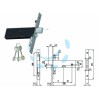 Ferramenta1.com | Serratura triplice infil. per fasce d/mappa cat. e scr. mm.57 h 5980 - PZ 1