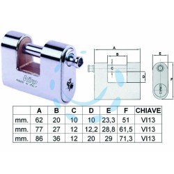 Ferramenta1.com | Lucchetto corazzato a una bocca "panzer"  - PZ 1