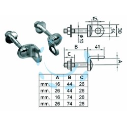 Ferramenta1.com | Occhioli fissi per lucchetti - PZ 12