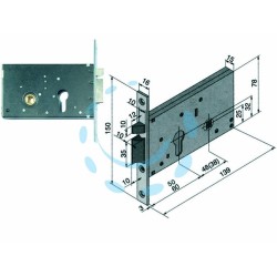 Ferramenta1.com | Elettroserratura da infilare per fasce mm.78 h 302 - PZ 1