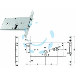 Ferramenta1.com | Elettroserratura infilare per fasce solo scrocco mm.78 h 85002 - PZ 10