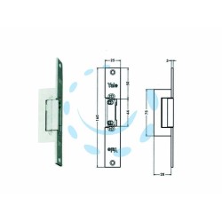 Ferramenta1.com | Incontro elettrico simmetrico reversibile con fermo 67f0 - PZ 1
