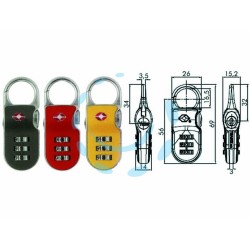 Ferramenta1.com | LUCCHETTO AD ARCO A COMBINAZIONE PER VALIGE CON D...