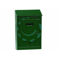 Ferramenta1.com | Cassetta postale con tetto e chiave ad una leva verde - PZ 6