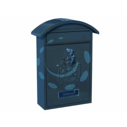 Ferramenta1.com | Cassetta postale con tetto e chiave a cilindro per esterni nera - PZ 8